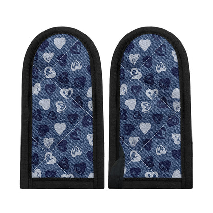 Heart Denim Jeans Pattern Print Skillet Handle Cover