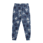 Heart Denim Jeans Pattern Print Sweatpants