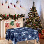 Heart Denim Jeans Pattern Print Tablecloth