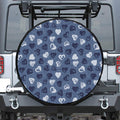 Heart Denim Jeans Pattern Print Tire Cover
