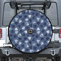 Heart Denim Jeans Pattern Print Tire Cover With Camera Hole