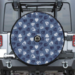Heart Denim Jeans Pattern Print Tire Cover With Camera Hole