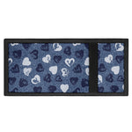 Heart Denim Jeans Pattern Print Trifold Wallet