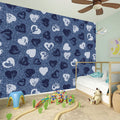 Heart Denim Jeans Pattern Print Wall Sticker