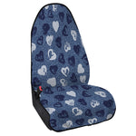 Heart Denim Jeans Pattern Print Waterproof Car Seat Cover