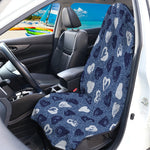 Heart Denim Jeans Pattern Print Waterproof Car Seat Cover