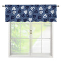 Heart Denim Jeans Pattern Print Window Valance