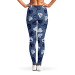 Heart Denim Jeans Pattern Print Women's Leggings