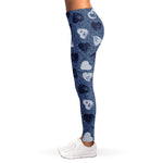 Heart Denim Jeans Pattern Print Women's Leggings