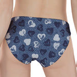 Heart Denim Jeans Pattern Print Women's Panties