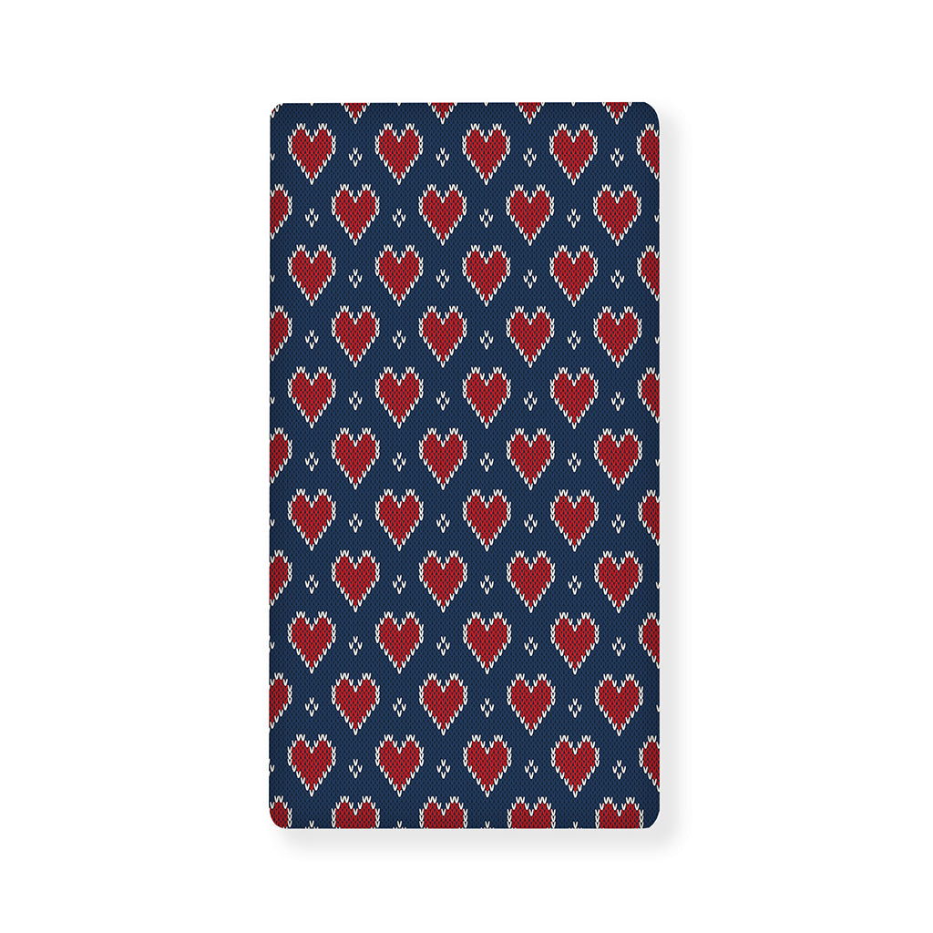 Heart Knitted Pattern Print Baby Crib Sheet