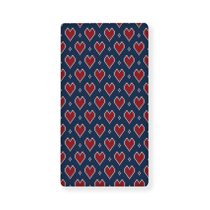 Heart Knitted Pattern Print Baby Crib Sheet