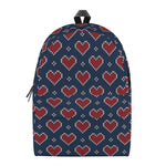 Heart Knitted Pattern Print Backpack
