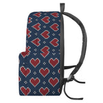Heart Knitted Pattern Print Backpack