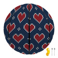 Heart Knitted Pattern Print Basketball