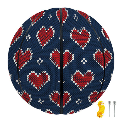 Heart Knitted Pattern Print Basketball