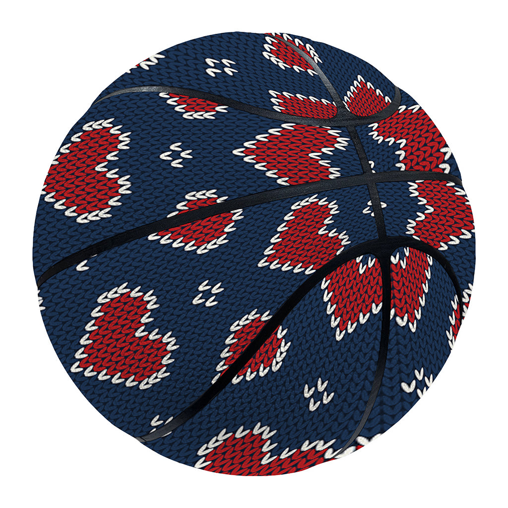 Heart Knitted Pattern Print Basketball