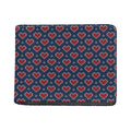 Heart Knitted Pattern Print Bifold Wallet
