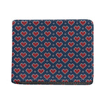 Heart Knitted Pattern Print Bifold Wallet