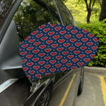 Heart Knitted Pattern Print Car Side Mirror Covers