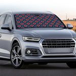 Heart Knitted Pattern Print Car Windshield Sun Shade