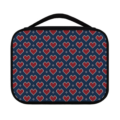 Heart Knitted Pattern Print Classic Bible Case