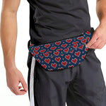 Heart Knitted Pattern Print Fanny Pack