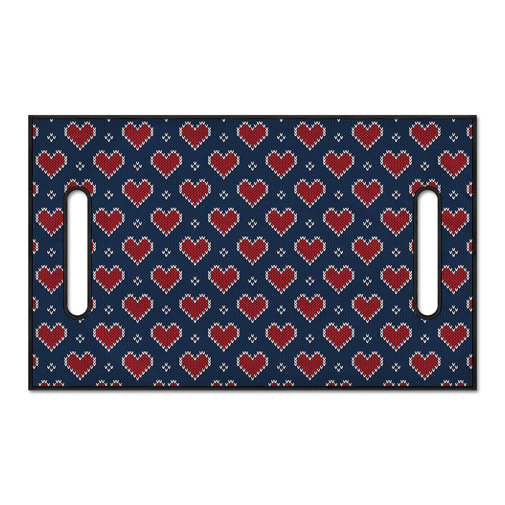 Heart Knitted Pattern Print Golf Cart Seat Cover