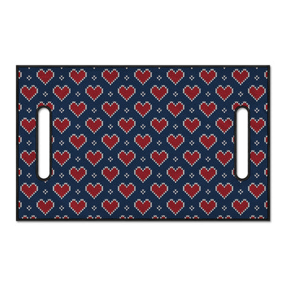 Heart Knitted Pattern Print Golf Cart Seat Cover