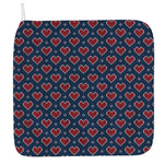 Heart Knitted Pattern Print Hand Towel