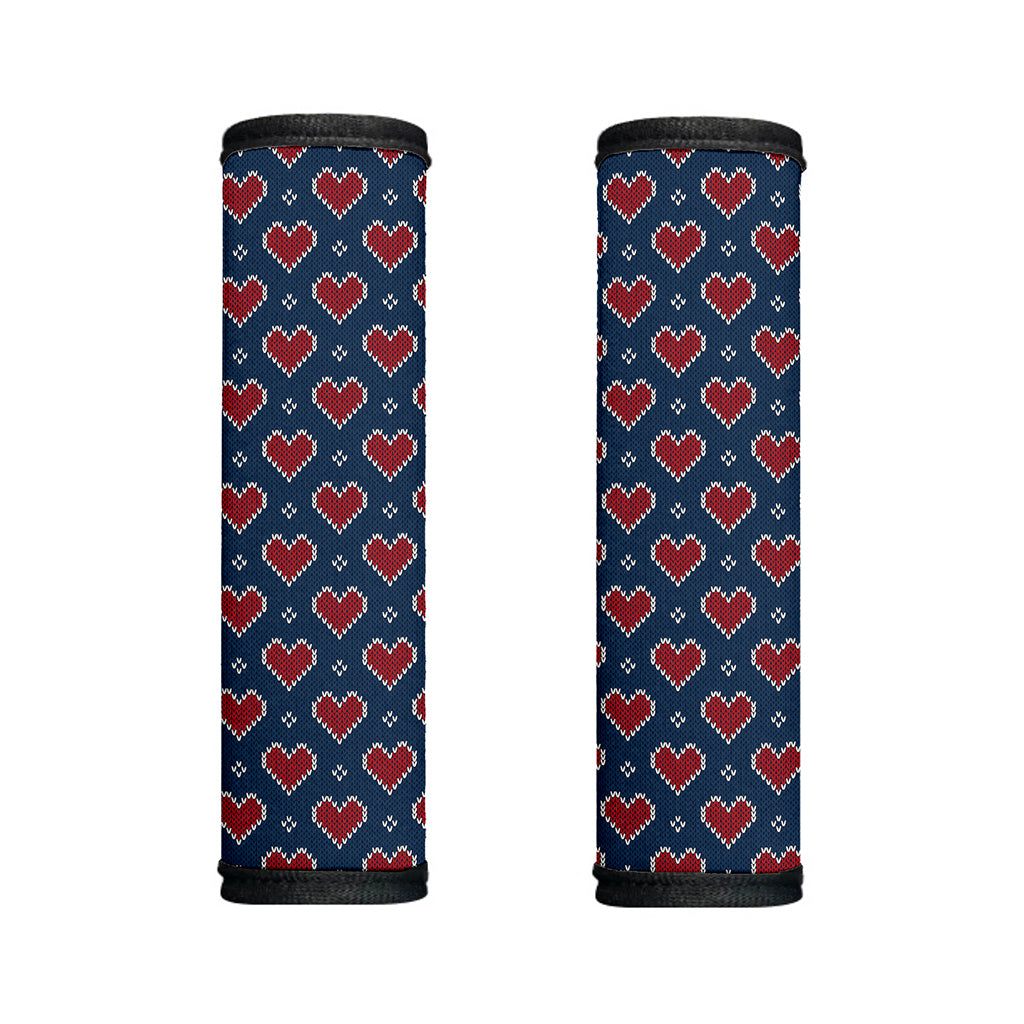 Heart Knitted Pattern Print Handle Covers