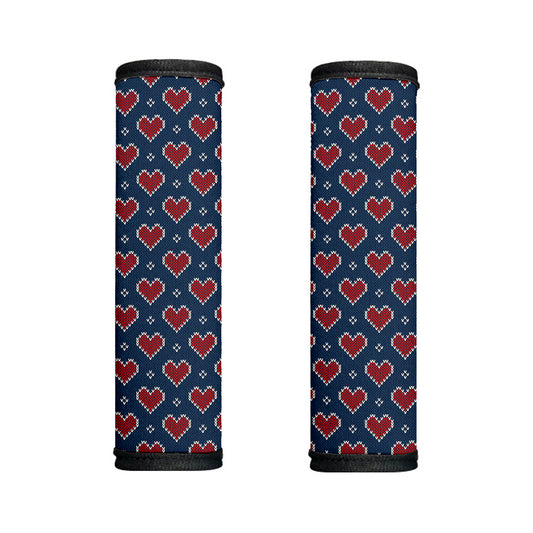 Heart Knitted Pattern Print Handle Covers
