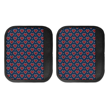 Heart Knitted Pattern Print Handle Covers