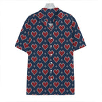 Heart Knitted Pattern Print Hawaiian Shirt
