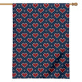 Heart Knitted Pattern Print House Flag