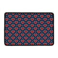Heart Knitted Pattern Print Kitchen Mat