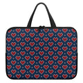 Heart Knitted Pattern Print Laptop Sleeve With Handle