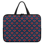Heart Knitted Pattern Print Laptop Sleeve With Handle
