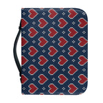 Heart Knitted Pattern Print Leather Bible Cover