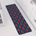 Heart Knitted Pattern Print Long Kitchen Mat