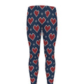 Heart Knitted Pattern Print Men's Leggings