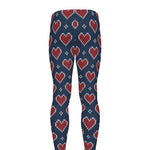 Heart Knitted Pattern Print Men's leggings