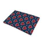 Heart Knitted Pattern Print Pet Cooling Mat Cover