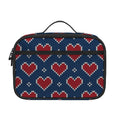 Heart Knitted Pattern Print Portable Lunch Bag