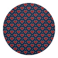 Heart Knitted Pattern Print Round Blanket