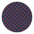 Heart Knitted Pattern Print Round Floor Mat