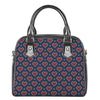 Heart Knitted Pattern Print Shoulder Handbag