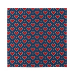 Heart Knitted Pattern Print Silk Bandana