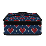 Heart Knitted Pattern Print Small Lunch Bag