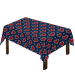 Heart Knitted Pattern Print Tablecloth